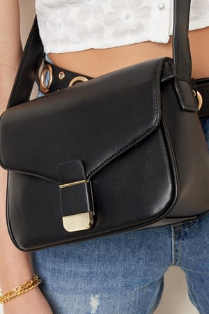 Verschluss der Schultertasche Schwarz Polyurethan h5 Bild4